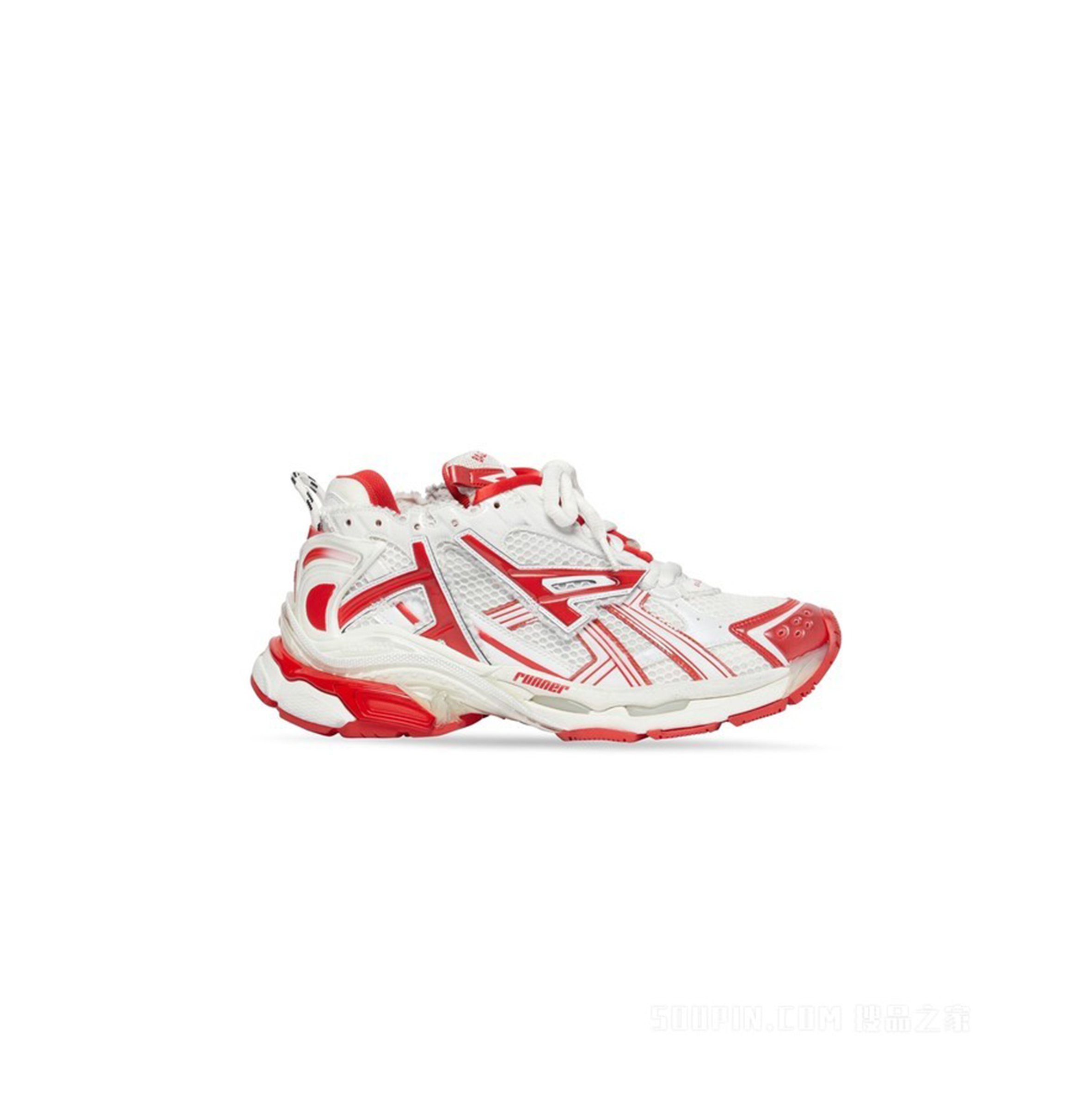 Ba*len*cia*ga runner sneaker white red 677403w3rb29060